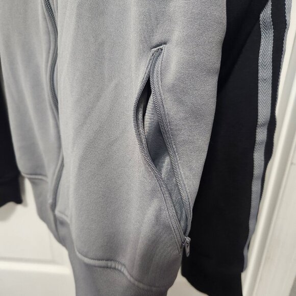 Adidas Originals Mens Black Grey Trefoil Tracksuit Top Jacket size Medium - Picture 5 of 6